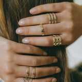 Bague Lou Argent Martelée Ajustable Bagues Monsieur Simone