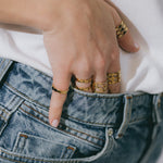 Bague Lou Or Martelée Ajustable Bagues Monsieur Simone