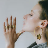 Bague Lou Or Martelée Ajustable Bagues Monsieur Simone