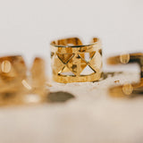 Bague Lou Or Martelée Ajustable Bagues Monsieur Simone