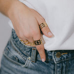 Bague Lou Or Martelée Ajustable Bagues Monsieur Simone