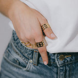 Bague Lou Or Martelée Ajustable Bagues Monsieur Simone