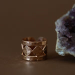 Bague Lou Or Rose Martelée Ajustable Bagues Monsieur Simone