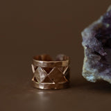 Bague Lou Or Rose Martelée Ajustable Bagues Monsieur Simone
