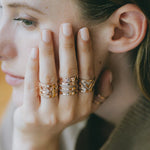 Bague Lou Or Rose Martelée Ajustable Bagues Monsieur Simone