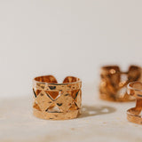 Bague Lou Or Rose Martelée Ajustable Bagues Monsieur Simone