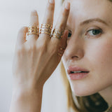 Bague Lou Or Rose Martelée Ajustable Bagues Monsieur Simone