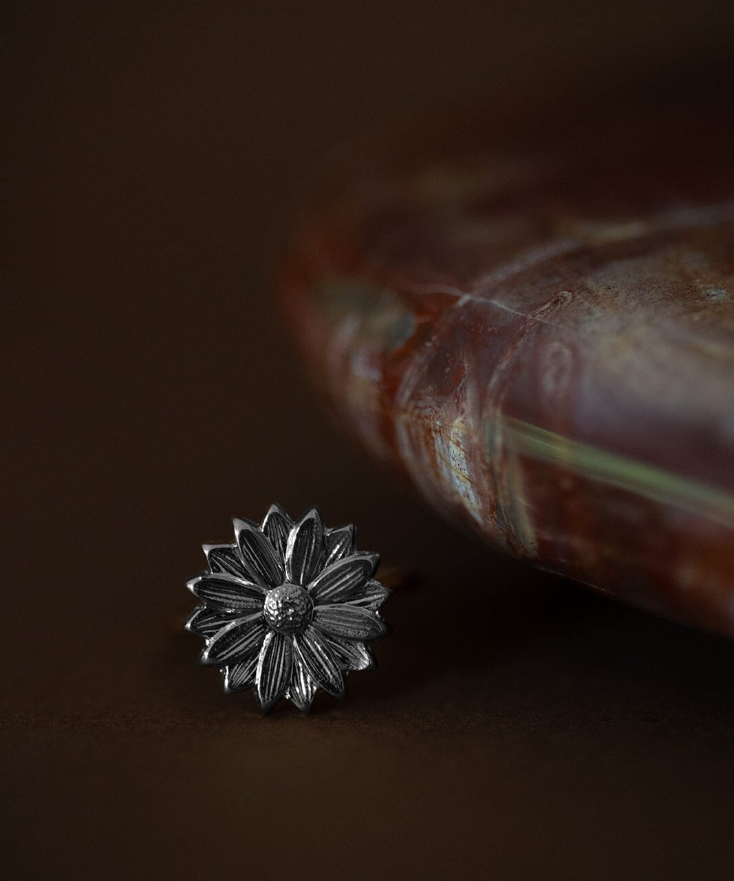 Bague Maïa Argent Fleur Ajustable Bagues Monsieur Simone