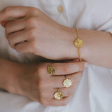 Bague Maïa Or Fleur Ajustable Bagues Monsieur Simone