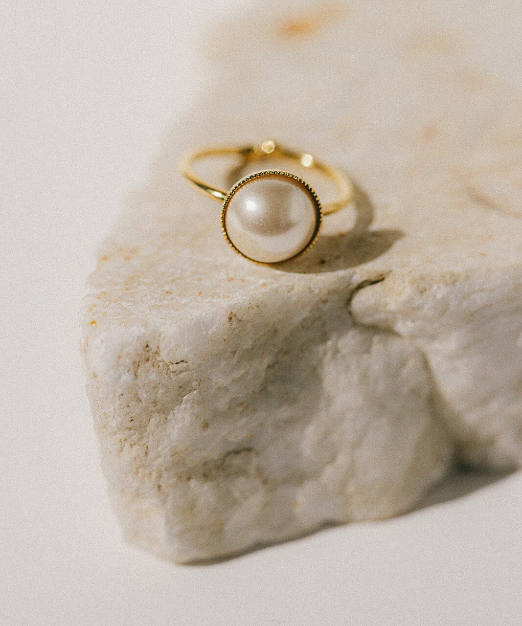 Bague Nélya Or Perle Ajustable Bagues Monsieur Simone