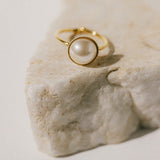 Bague Nélya Or Perle Ajustable Bagues Monsieur Simone