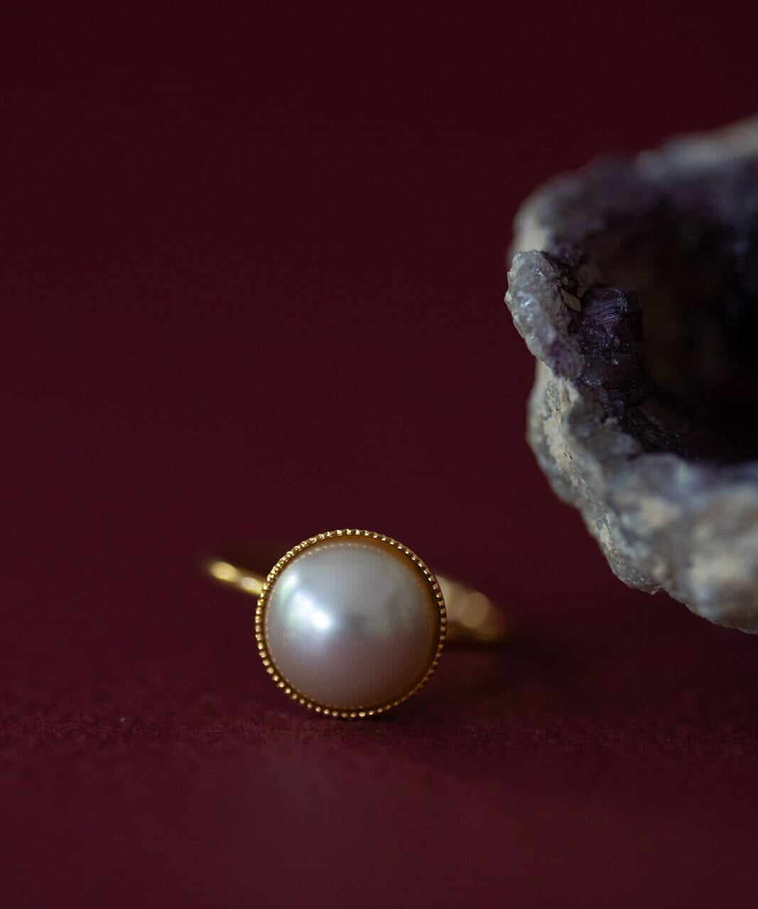 Bague Nélya Or Perle Ajustable Bagues Monsieur Simone