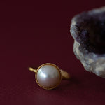 Bague Nélya Or Perle Ajustable Bagues Monsieur Simone