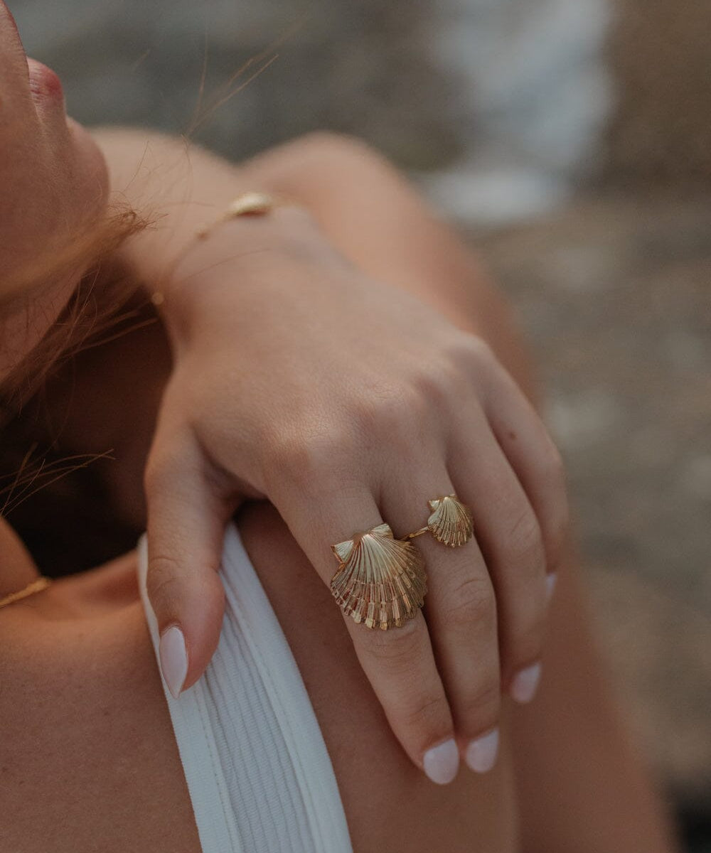 Bague Nérée Argent Coquillage Ajustable Bagues Monsieur Simone
