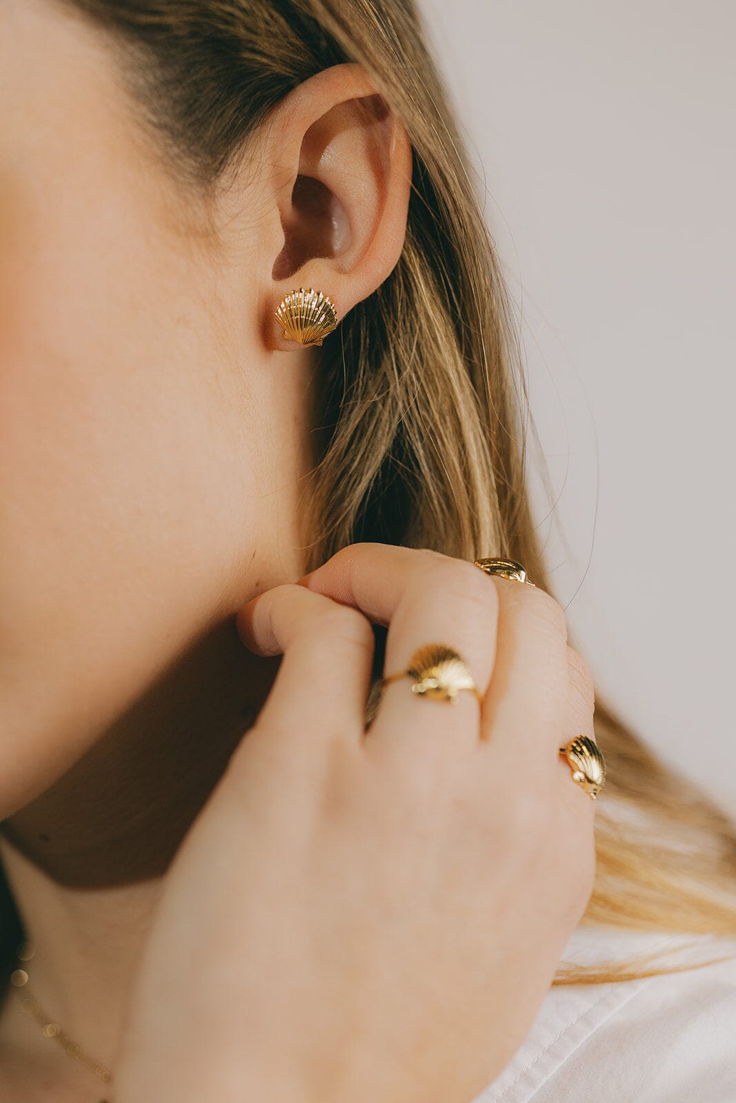 Bague Nérée Argent Coquillage Ajustable Bagues Monsieur Simone