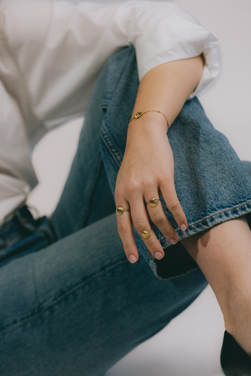Bague Nérée Or Coquillage Ajustable Bagues Monsieur Simone