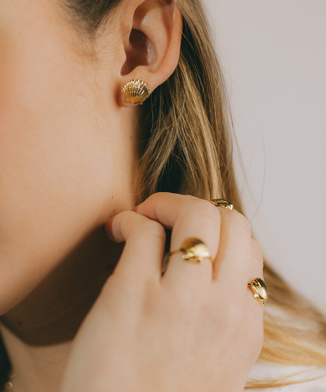 Bague Nérée Or Coquillage Ajustable Bagues Monsieur Simone