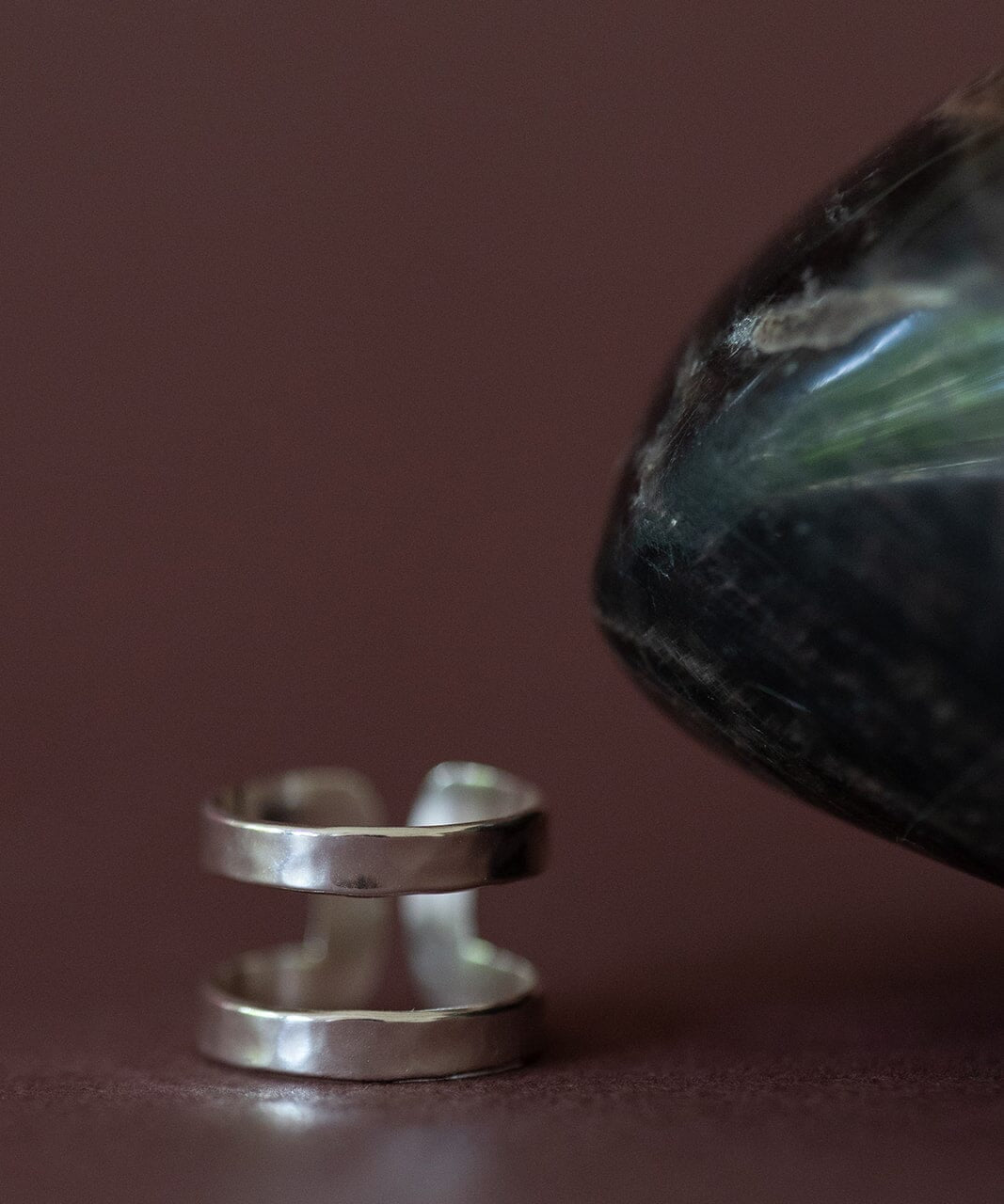 Bague Noah Argent Martelée Ajustable Bagues Monsieur Simone