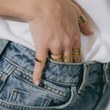 Bague Noah Or Martelée Ajustable Bagues Monsieur Simone