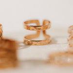 Bague Noah Or Rose Martelée Ajustable Bagues Monsieur Simone