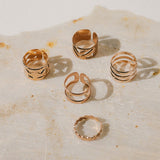 Bague Noah Or Rose Martelée Ajustable Bagues Monsieur Simone