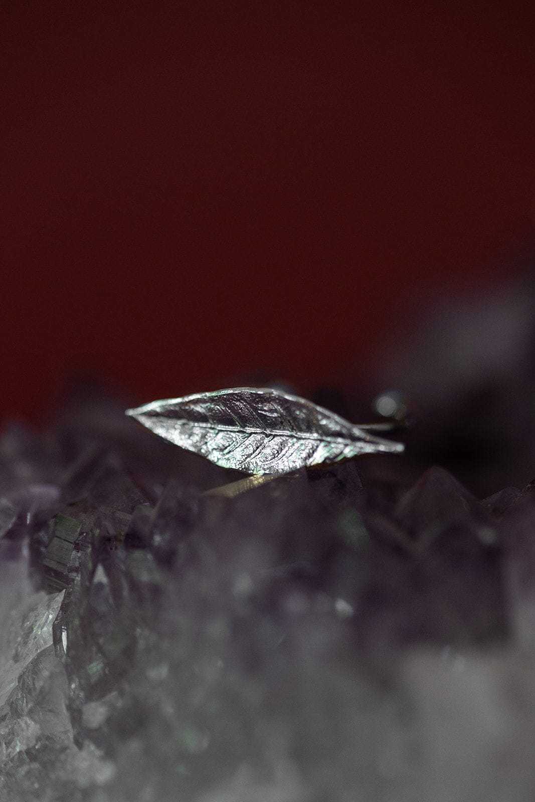 Bague Thalie Argent Feuille Ajustable Bagues Monsieur Simone