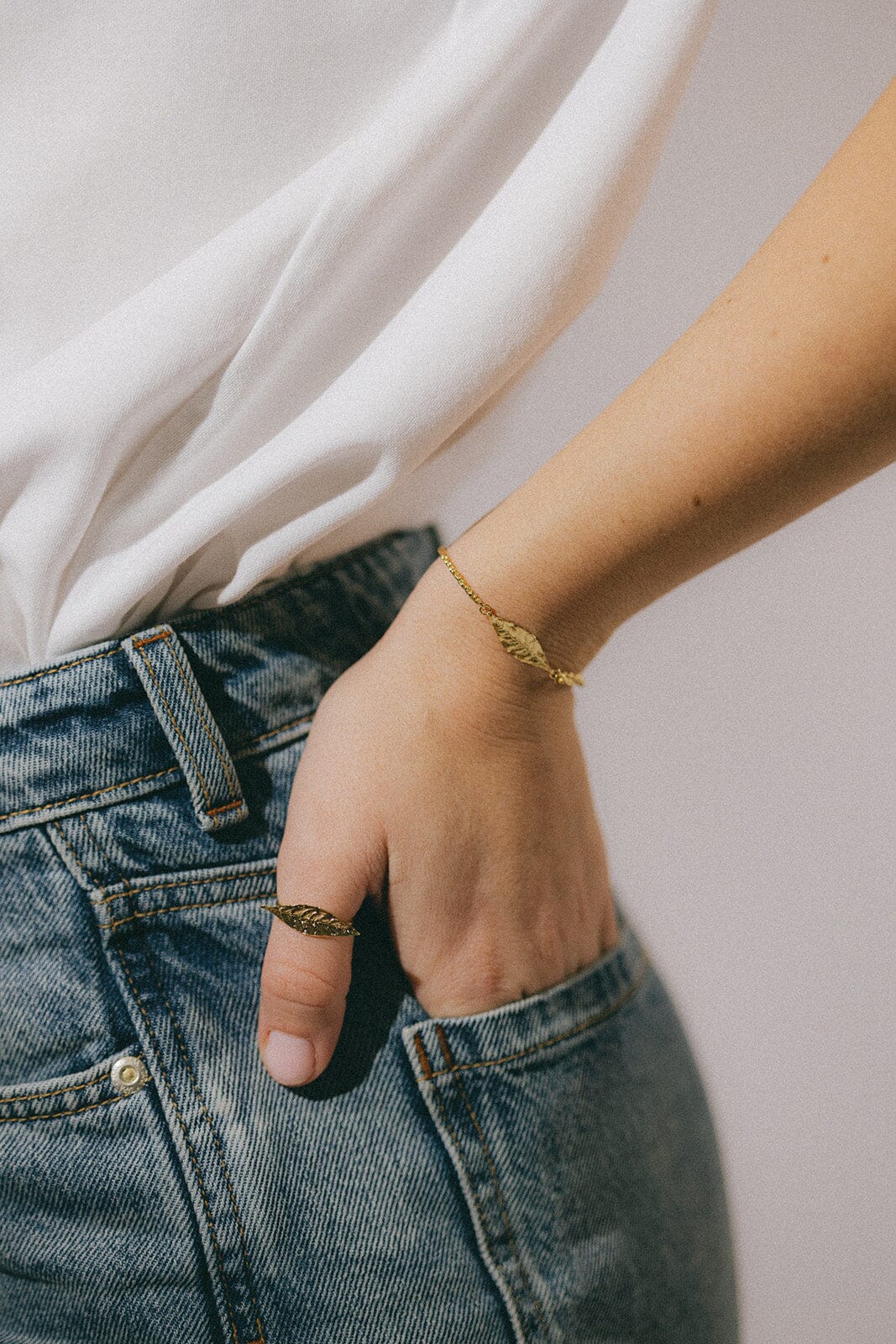 Bague Thalie Argent Feuille Ajustable Bagues Monsieur Simone