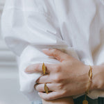 Bague Thalie Argent Feuille Ajustable Bagues Monsieur Simone