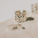 Bague Zak Argent Martelée Ajustable Bagues Monsieur Simone