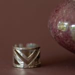 Bague Zak Argent Martelée Ajustable Bagues Monsieur Simone