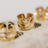 Bague Zak Or Martelée Ajustable Bagues Monsieur Simone