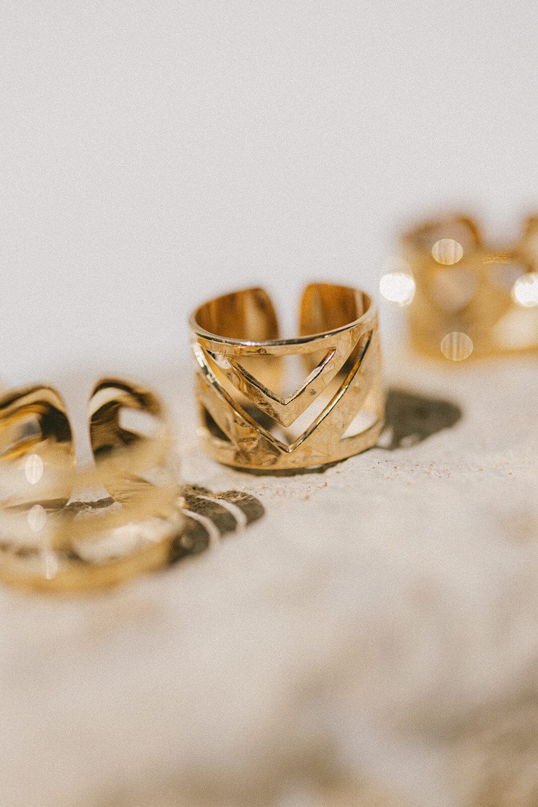 Bague Zak Or Martelée Ajustable Bagues Monsieur Simone