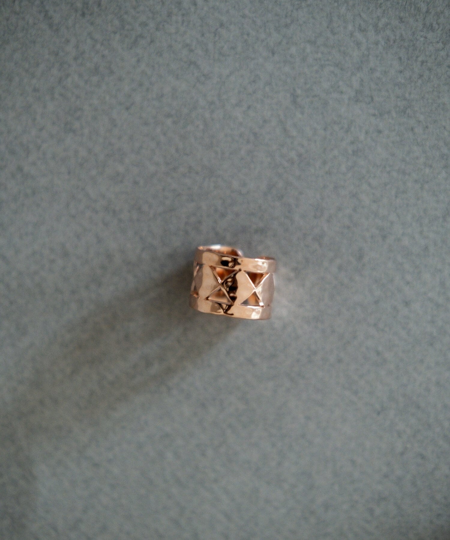 Bague Zak Or Rose Martelée Ajustable Bagues Monsieur Simone