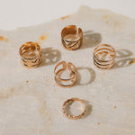 Bague Zak Or Rose Martelée Ajustable Bagues Monsieur Simone