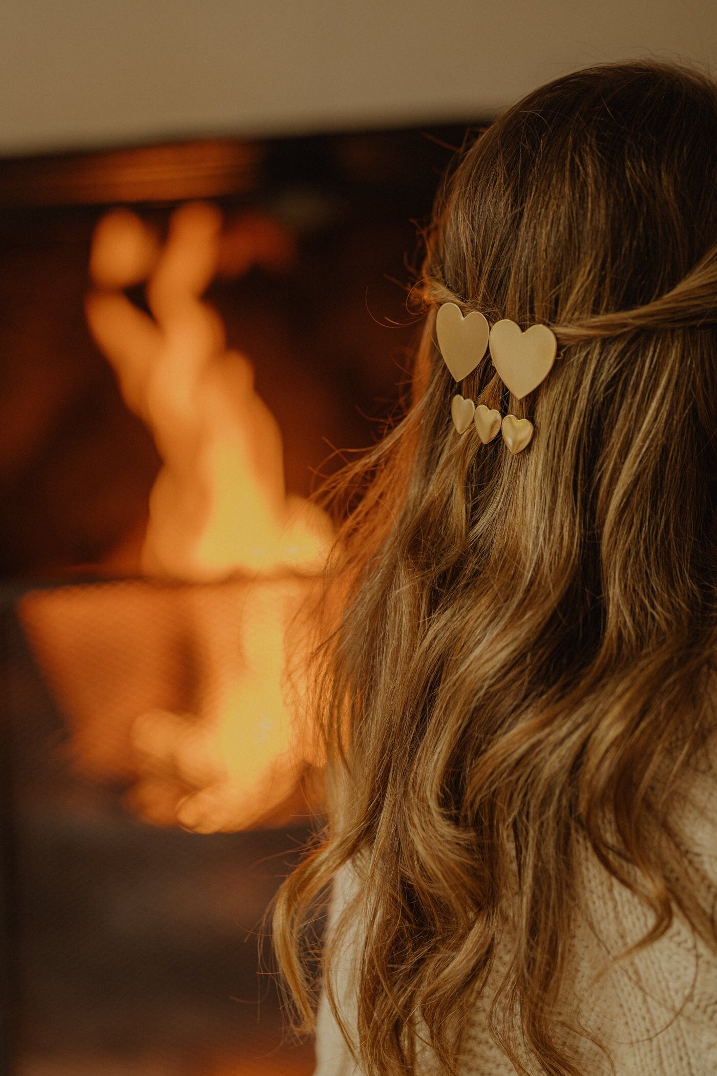 Barrette Aphrodite Or Coeurs Accessoires Monsieur Simone