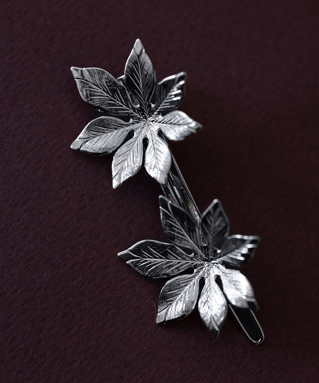Barrette Chloris Argent Fleurs Accessoires Monsieur Simone