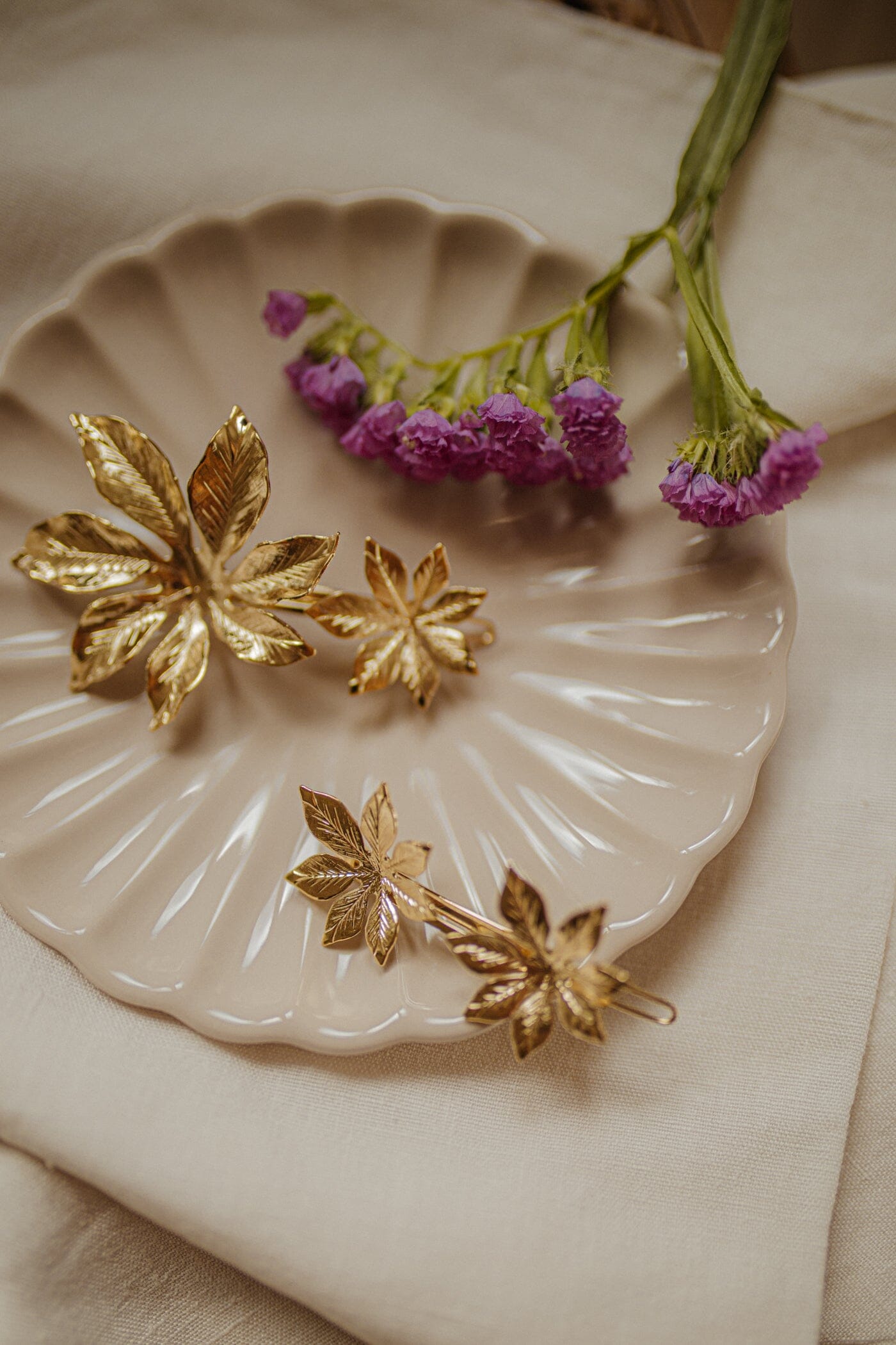 Barrette Chloris Or Fleurs Accessoires Monsieur Simone