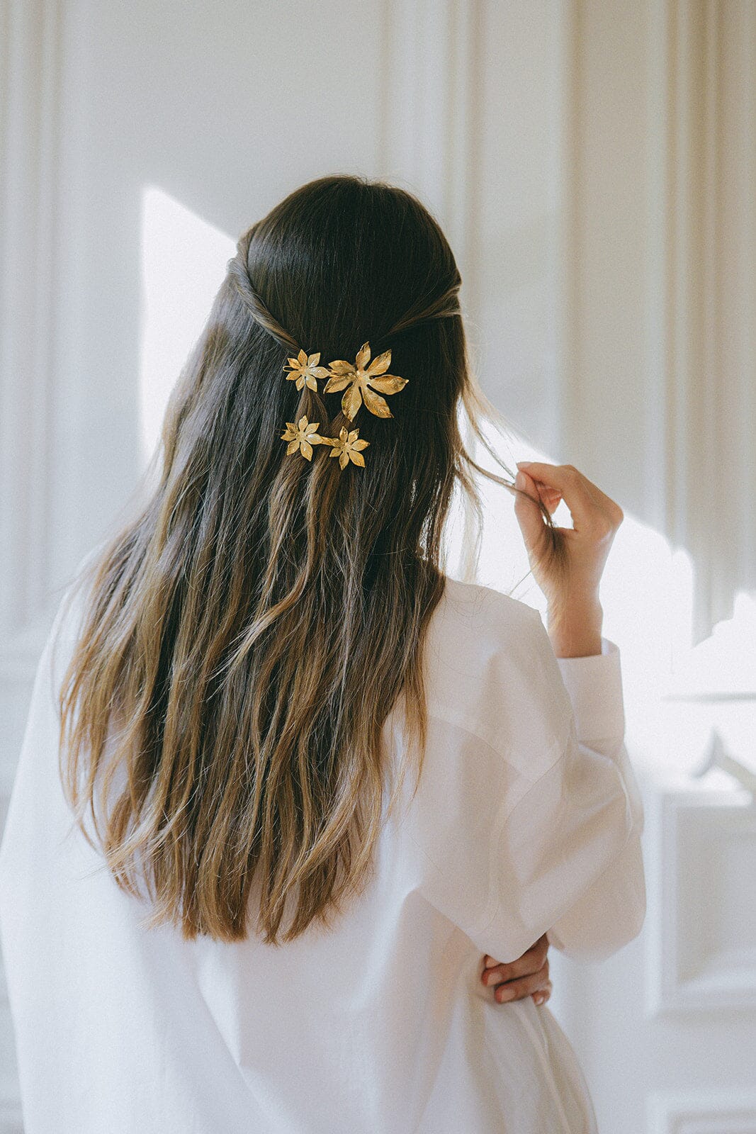 Barrette Chloris Or Fleurs Accessoires Monsieur Simone