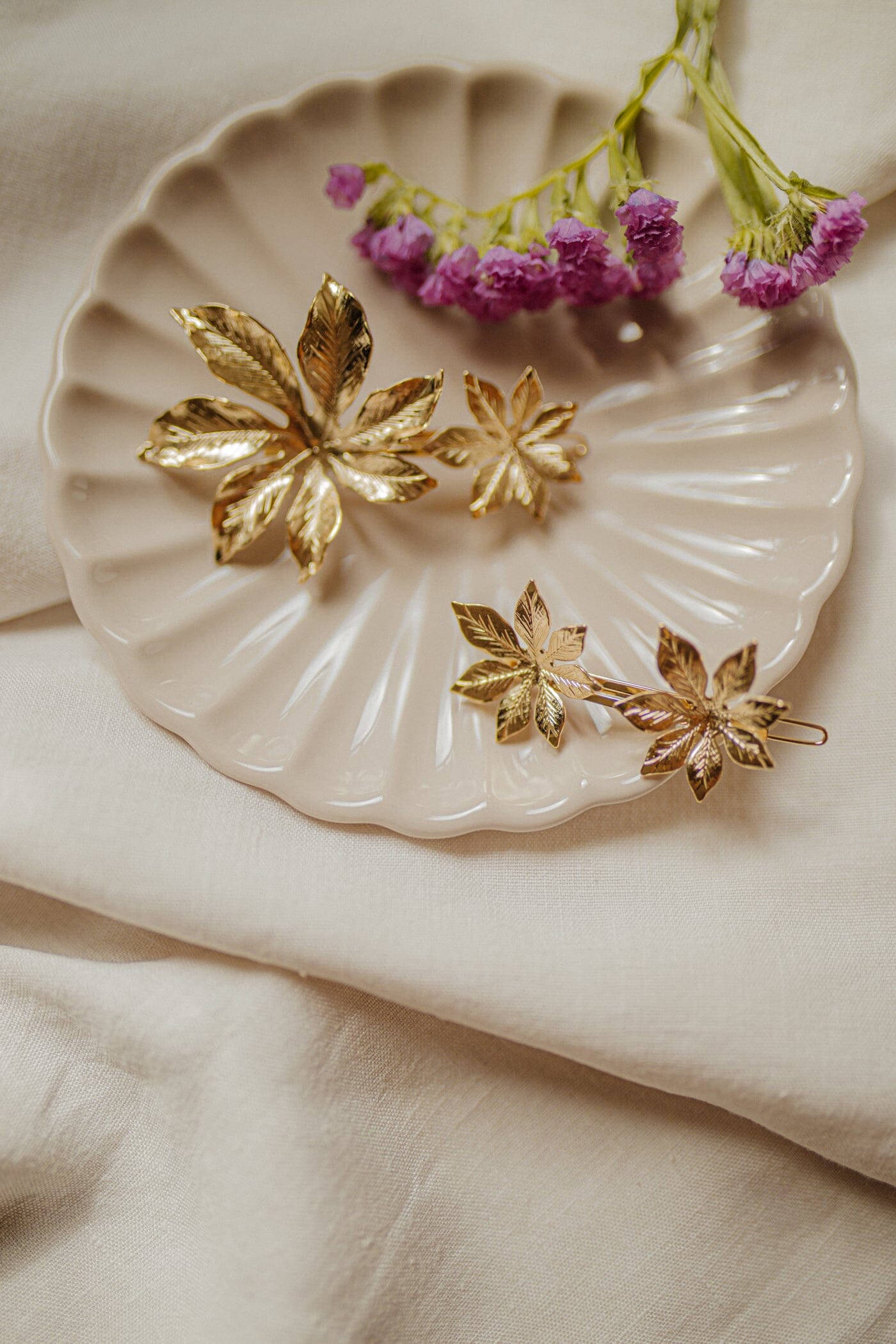 Barrette Chloris Or Fleurs Accessoires Monsieur Simone