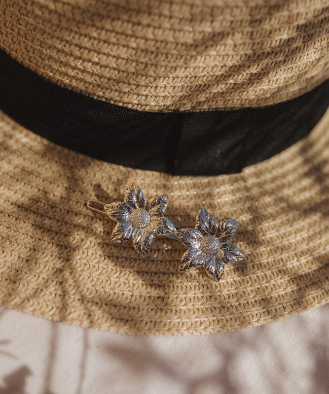 Barrette Hespéris Argent Fleurs Accessoires Monsieur Simone