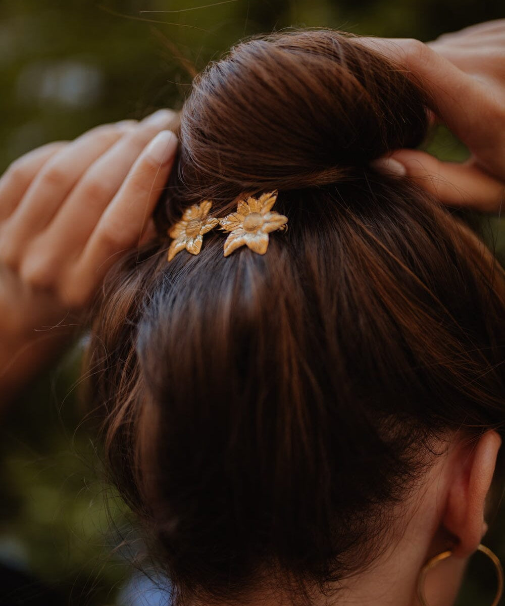 Barrette Hespéris Argent Fleurs Accessoires Monsieur Simone