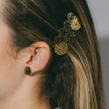 Barrette Hestia Argent Ronds Martelés Accessoires Monsieur Simone