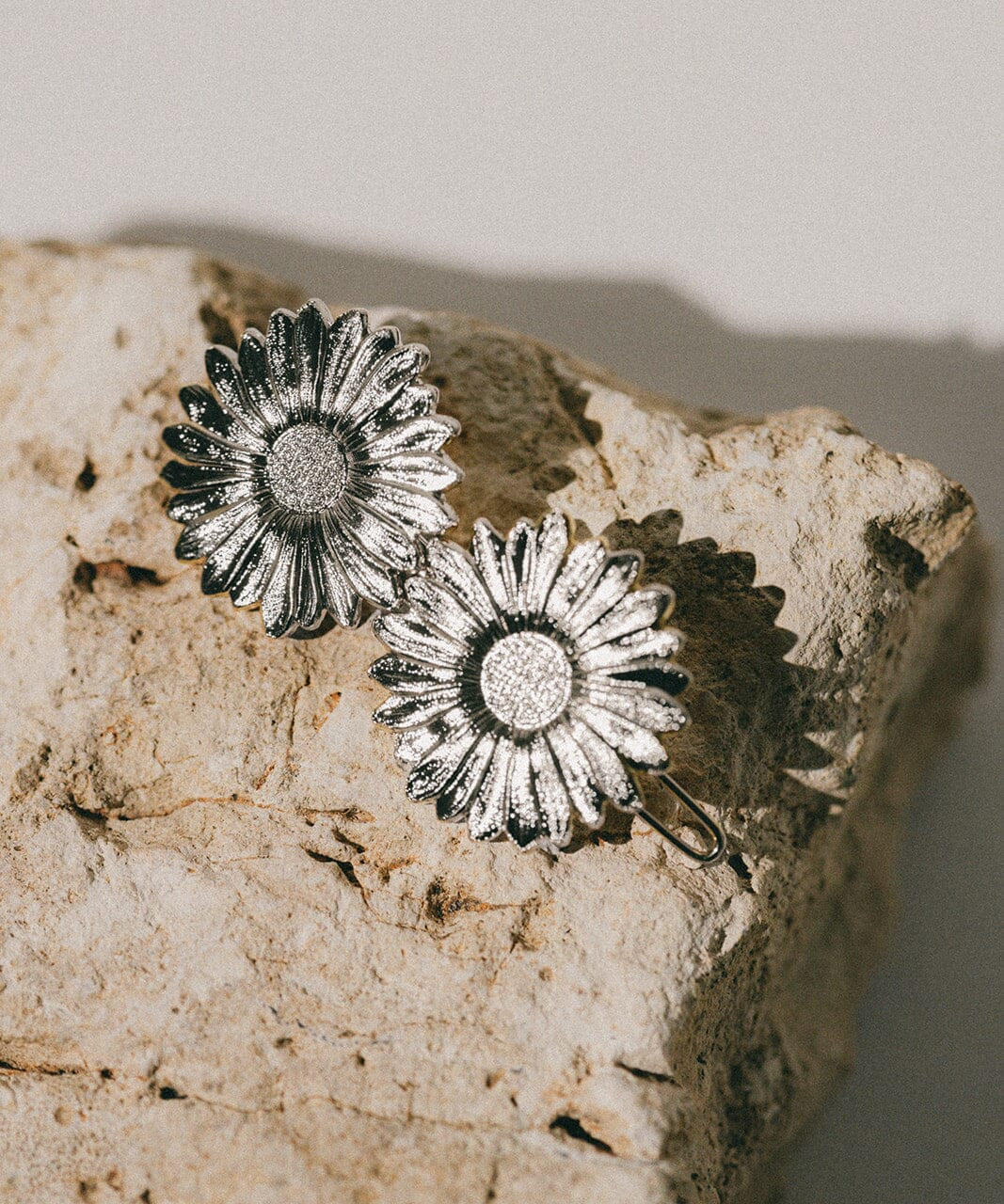 Barrette Maïa Argent Fleurs Accessoires Monsieur Simone