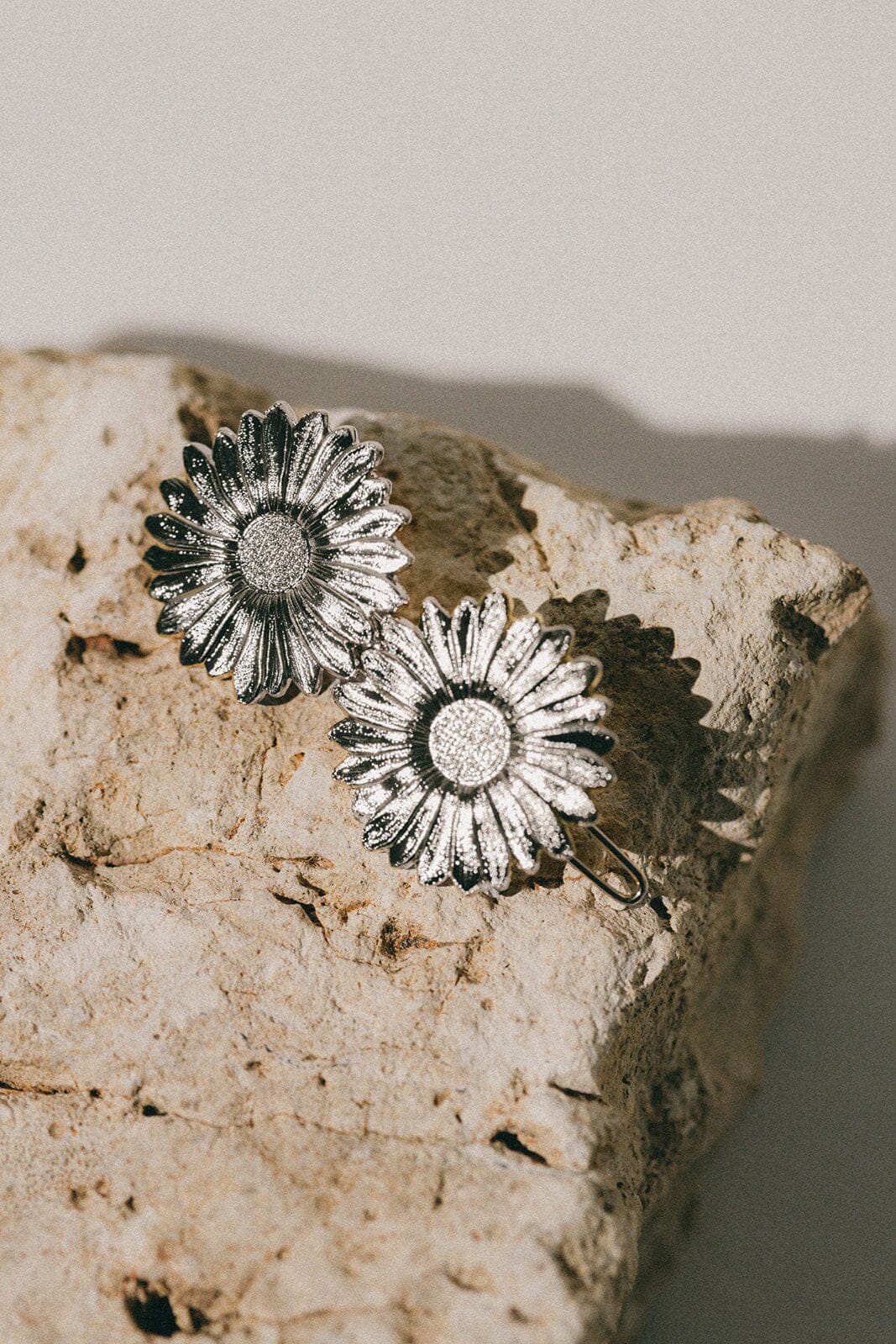 Barrette Maïa Argent Fleurs Accessoires Monsieur Simone