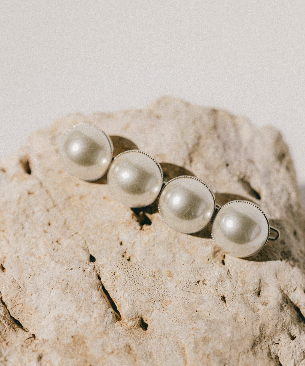 Barrette Nélya Argent Perles Accessoires Monsieur Simone