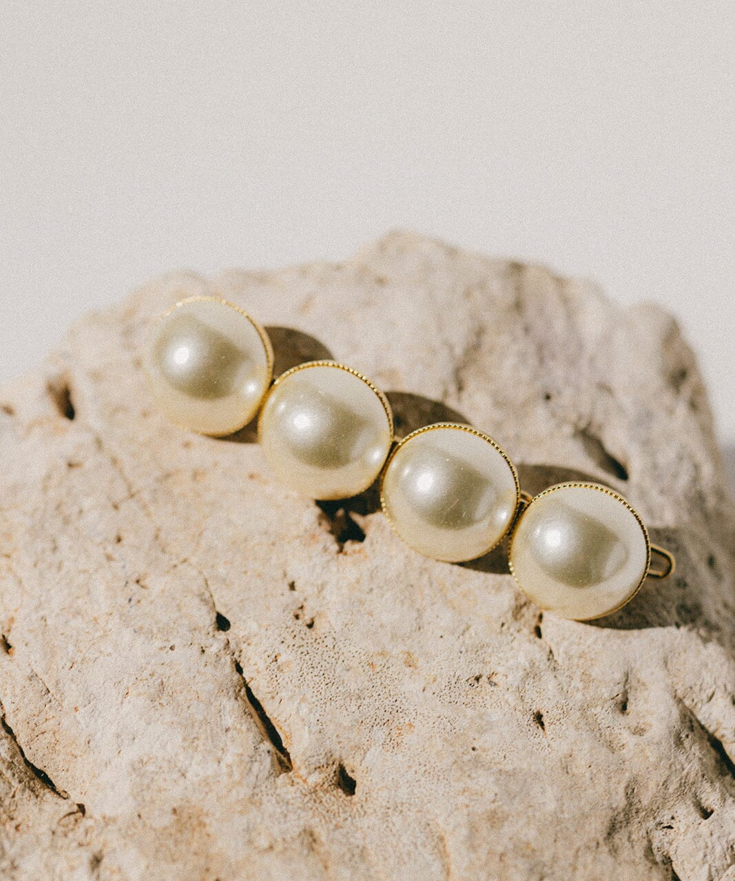 Barrette Nélya Or Perles Accessoires Monsieur Simone