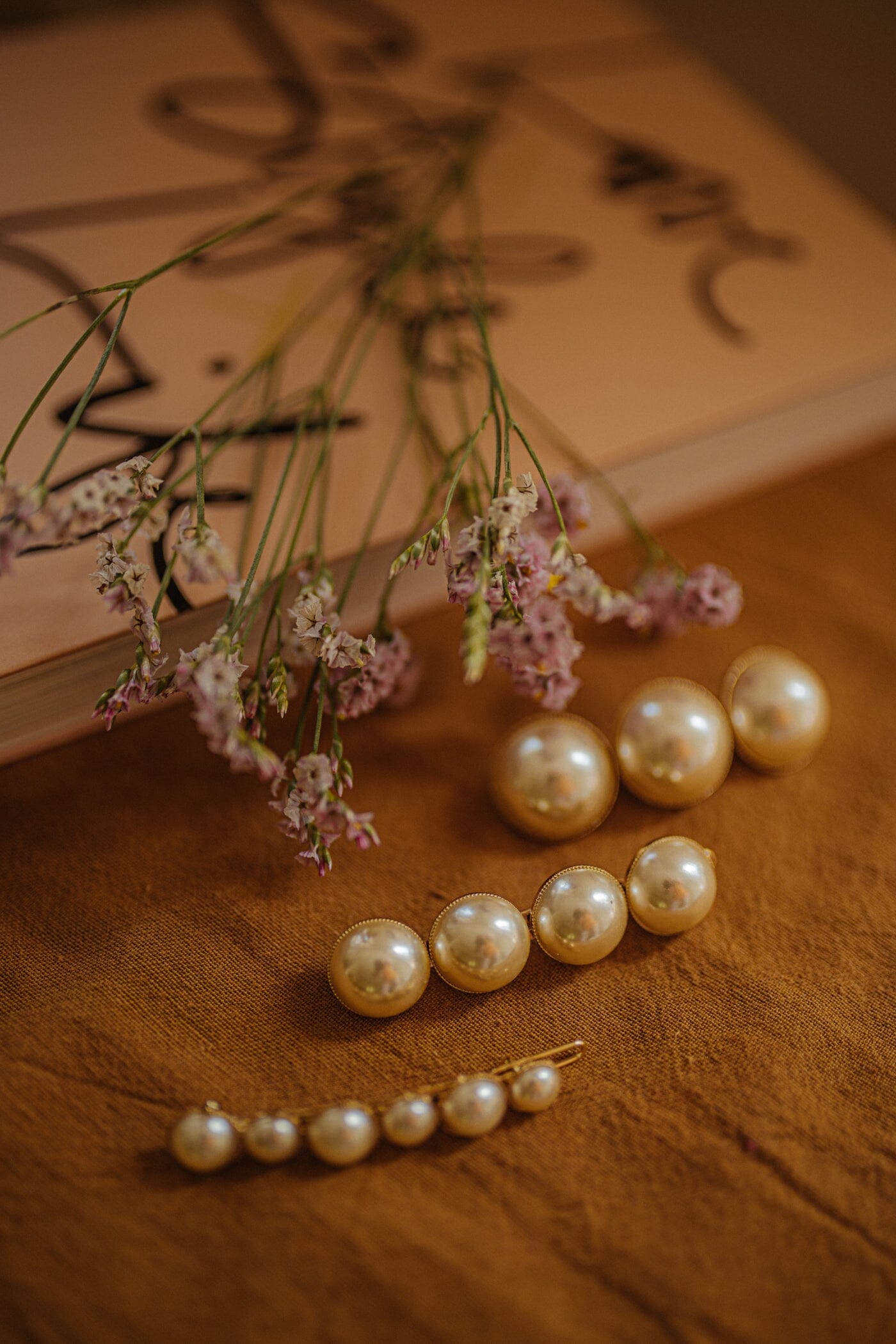 Barrette Nélya Or Perles Accessoires Monsieur Simone