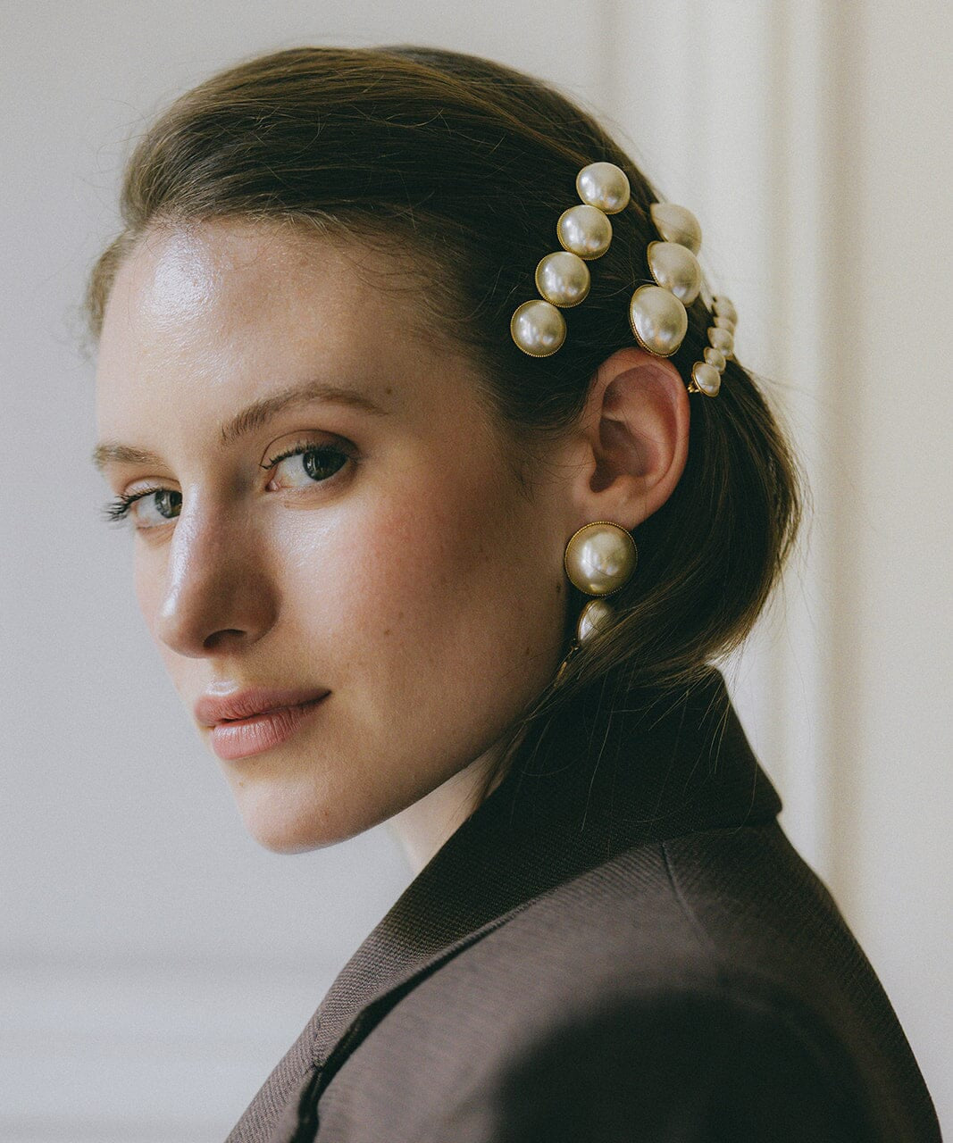 Barrette Nélya Or Perles Accessoires Monsieur Simone
