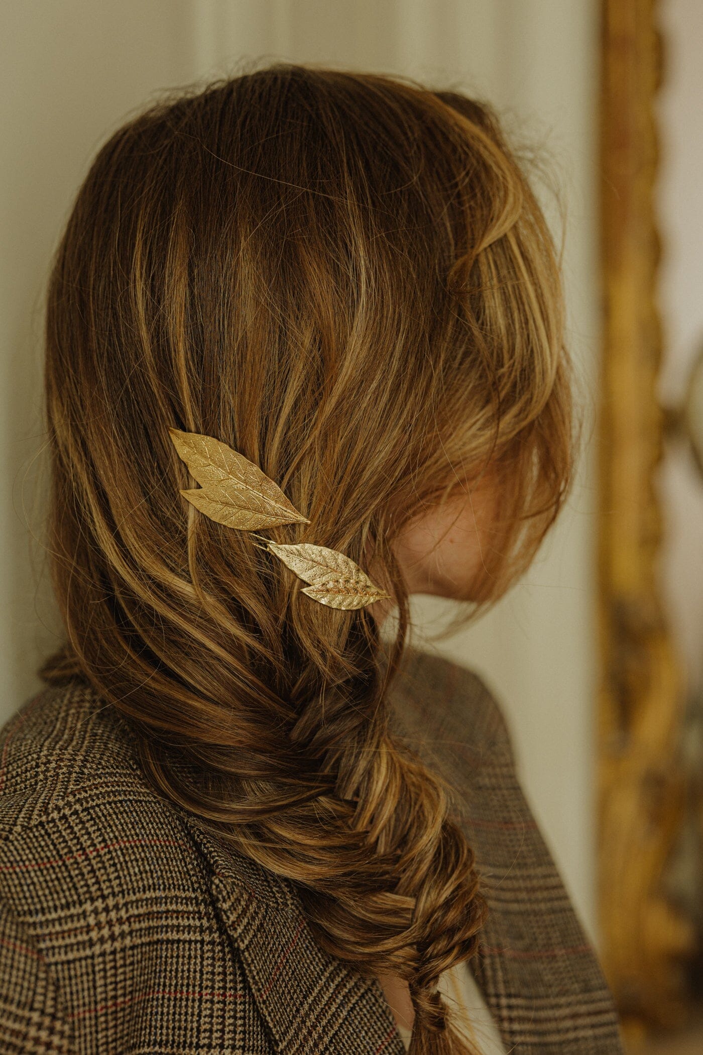 Barrette Thalie Argent Feuilles Accessoires Monsieur Simone