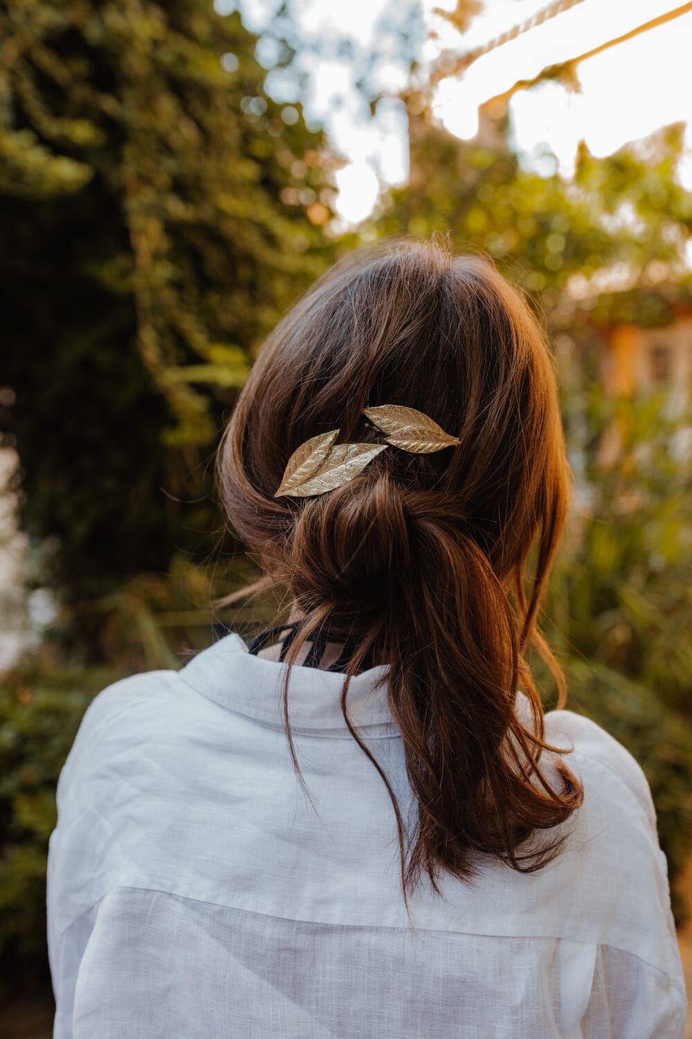 Barrette Thalie Argent Feuilles Accessoires Monsieur Simone